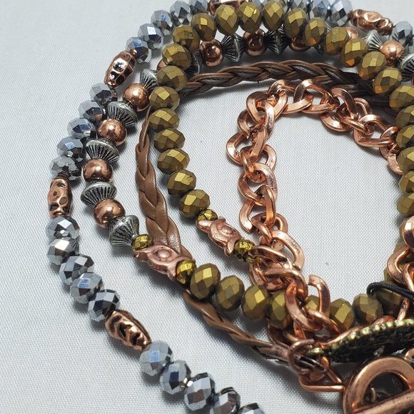 Buckle tricolor wrap bracelet or can be a necklace - Picture 14 of 14